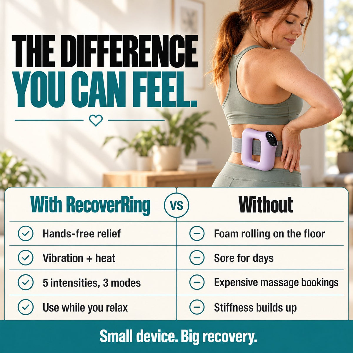 RecoverRing™ – Hands-Free Muscle Recovery Massager